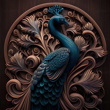 3D model peacock (STL)